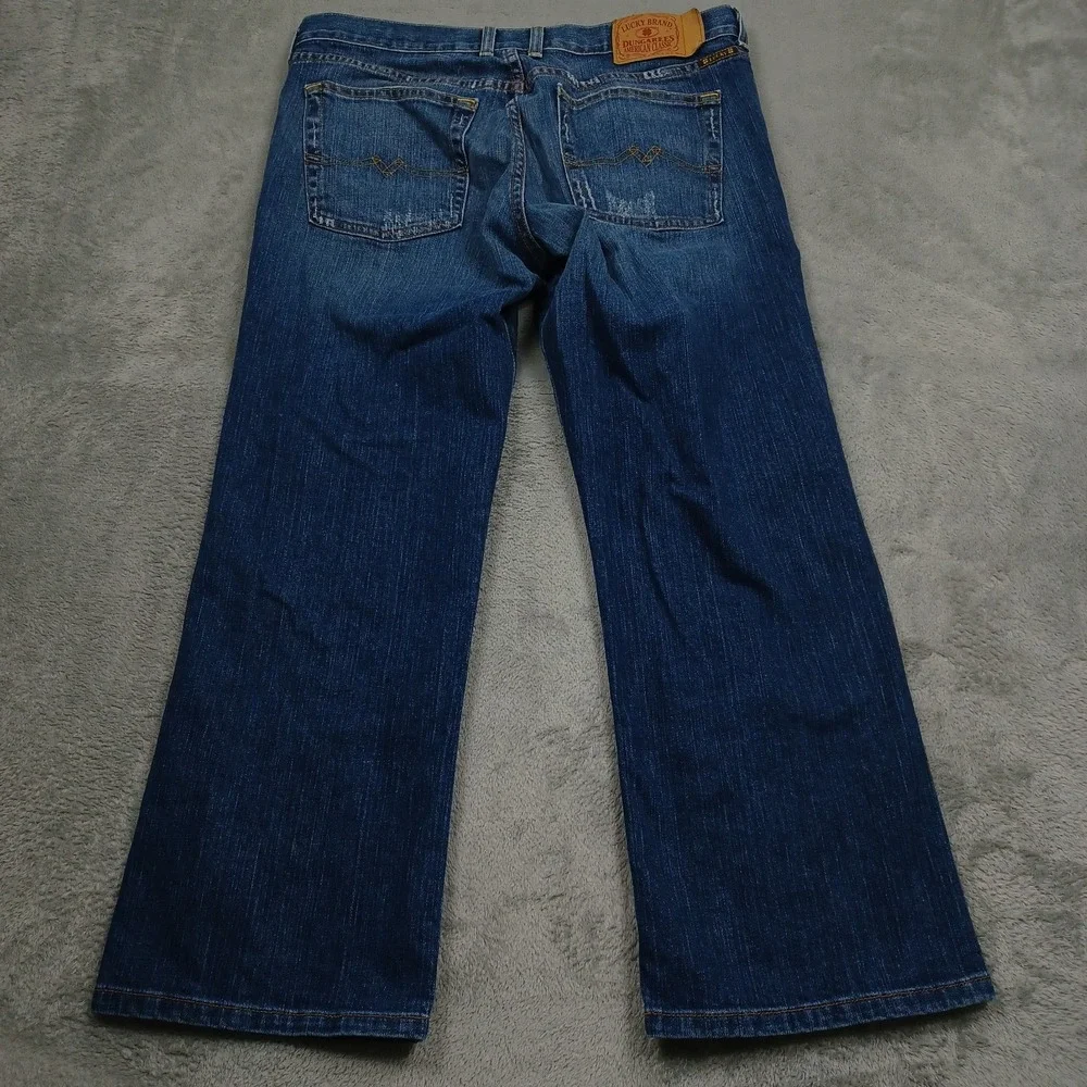 Lucky Brand Jeans Womens 12 Blue Denim Sugar Cropped Distressed Casual Preppy